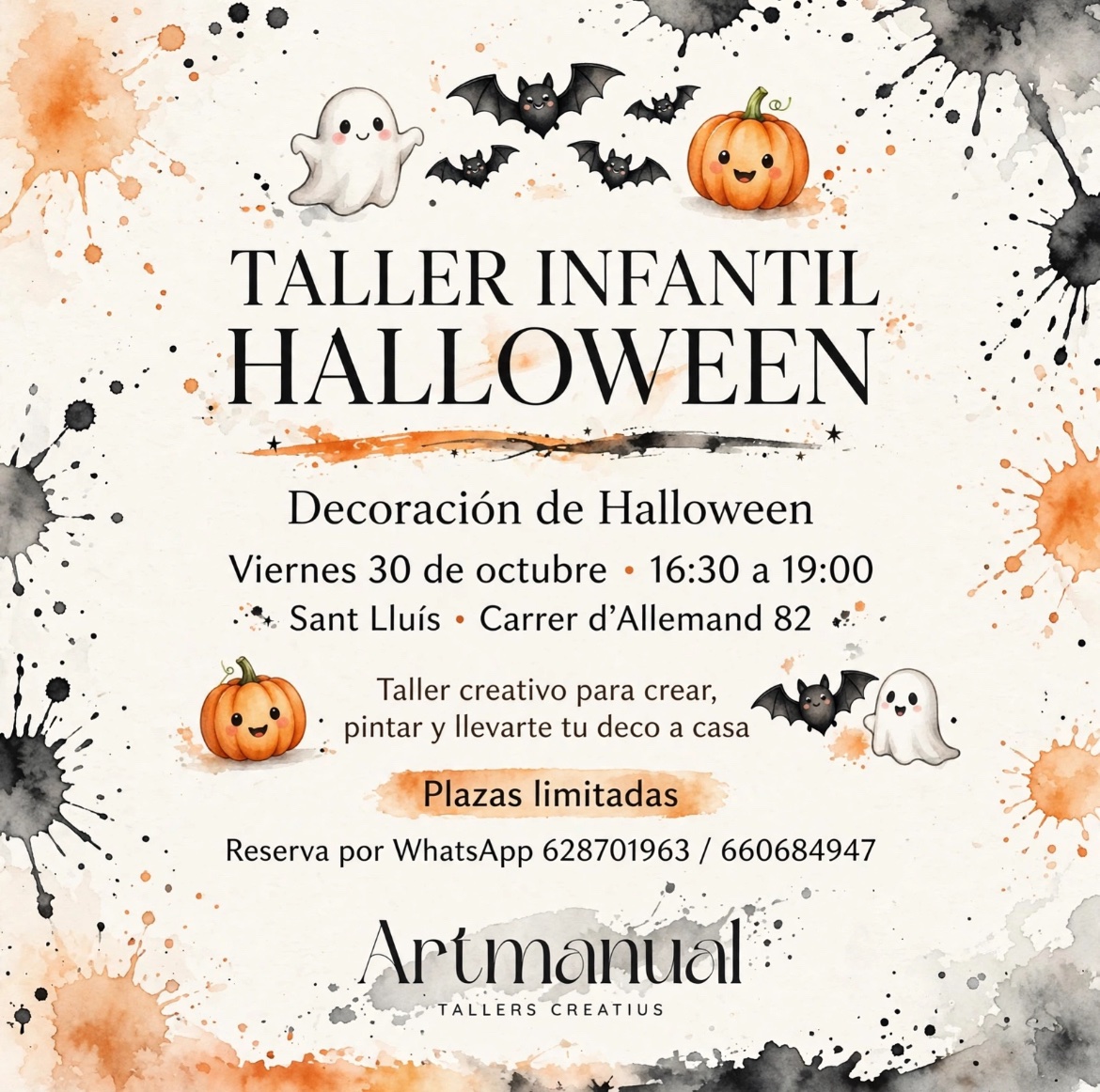 Imagen principal de TALLER INFANTIL HALLOWEEN en Tenim Pla