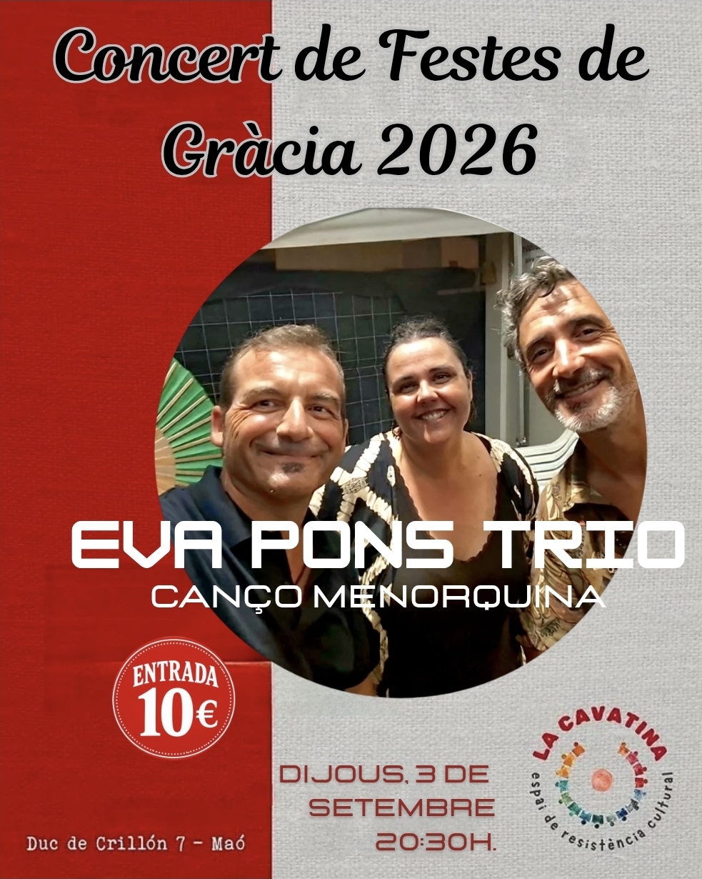 Imagen principal de Concert de Gràcia de Eva Pons Trio en Tenim Pla